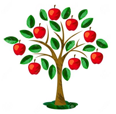Ветка яблони в цвету картинка нарисованная