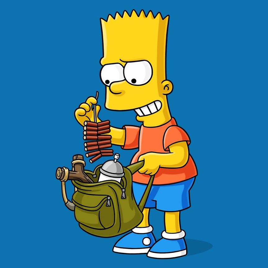 Барт Симпсон из мультсериала "Симпсоны". 