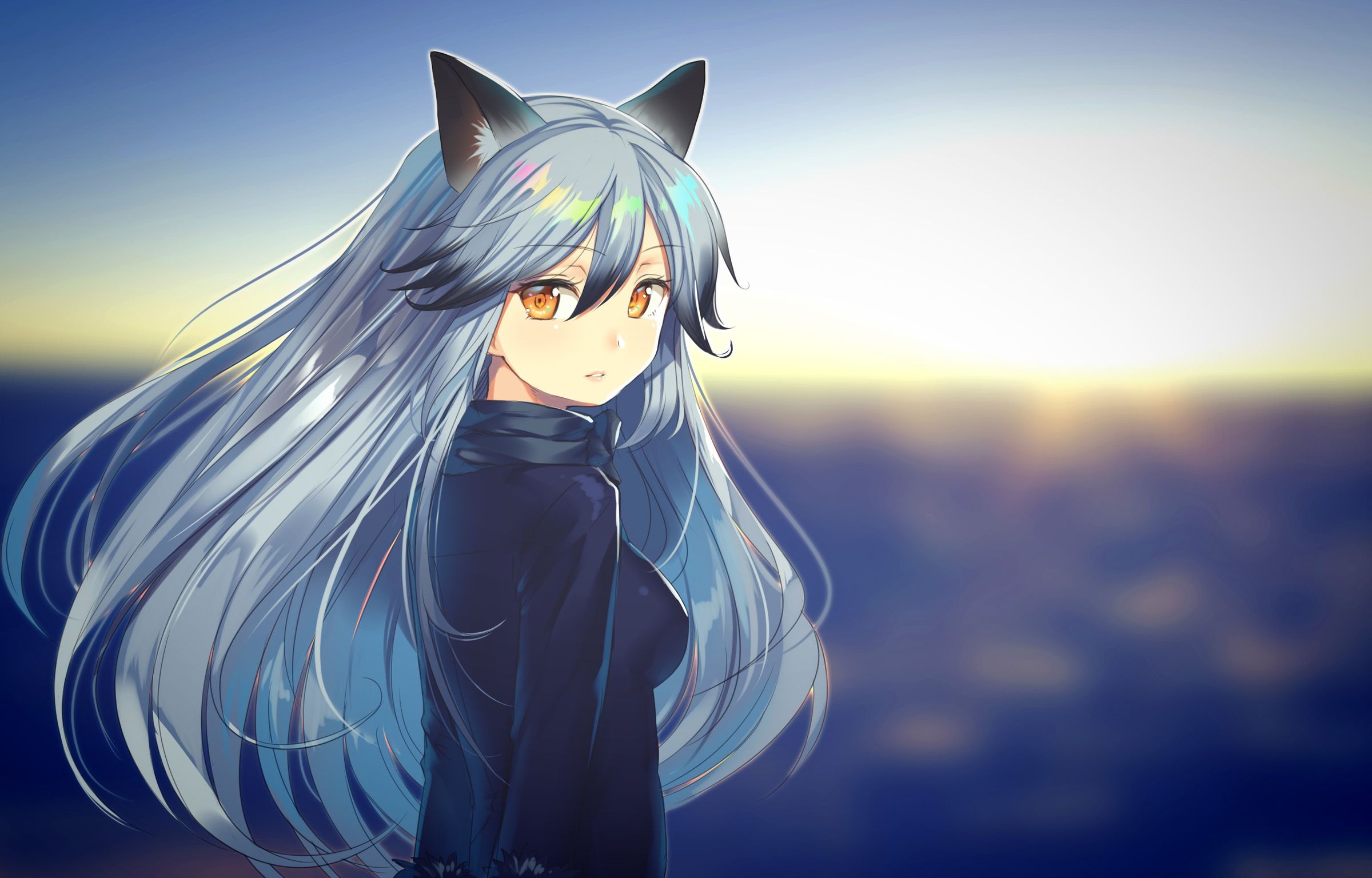 Blue Haired Fox Girl - Anime Characters Database - wide 10