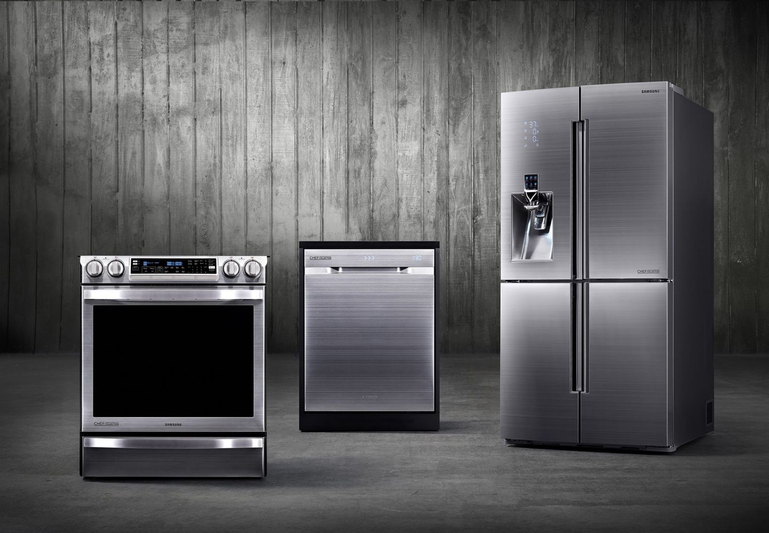 Французская бытовая техника. Samsung Appliances. Samsung холодильник Chef collection. Кухня с бытовой техникой. Крупная бытовая техник.