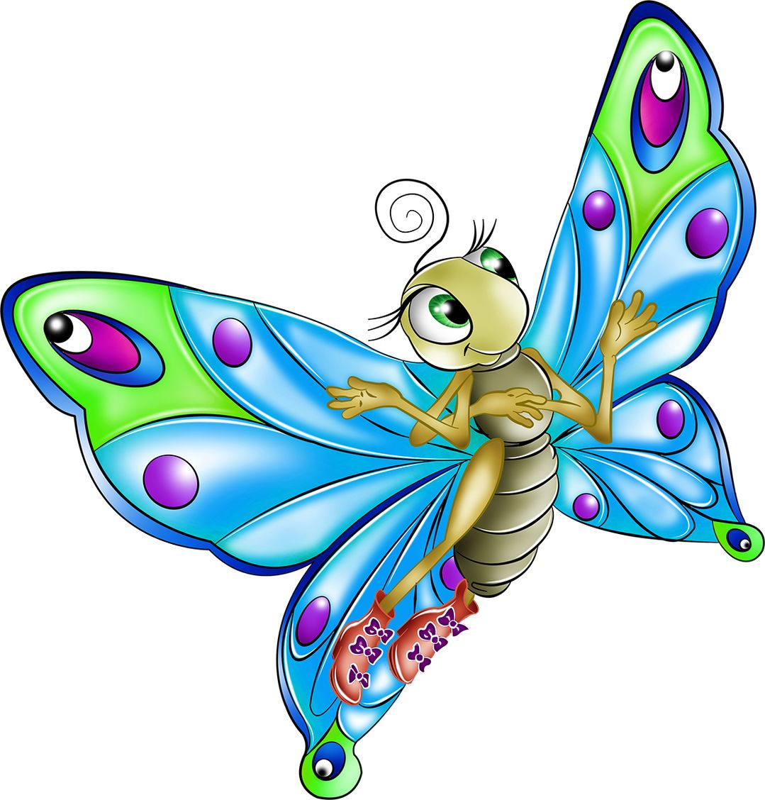 Бабочка картинка для детей без фона